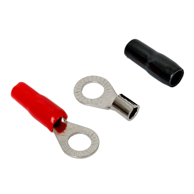 Auto-Connect rød og svart ringkabelsko M8, 10 mm²