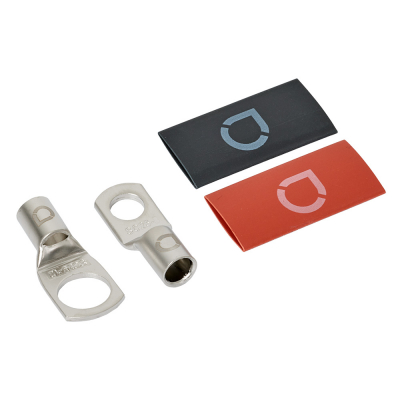 Auto-Connect rød og svart rørkabelsko M8/M12, 21 mm²