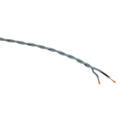 Auto-Connect tvunnet OFC-høyttalerkabel 2x0.5 mm², grå, løpemeter