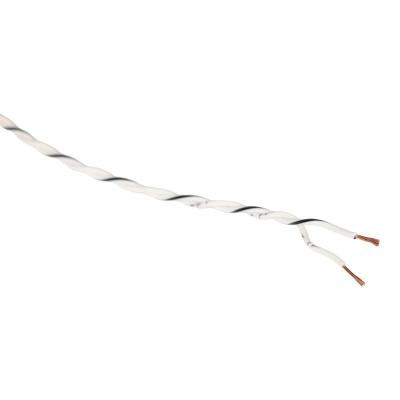 Auto-Connect tvinnet OFC-høyttalerkabel 2x0.5 mm², hvit, løpemeter