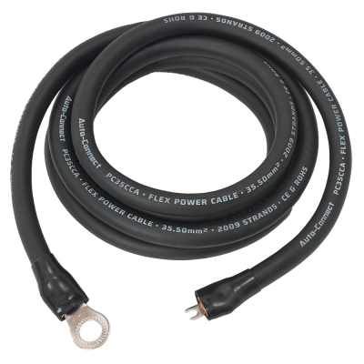 Auto-Connect 2.5 meter strømkabel CCA 35.5mm², svart