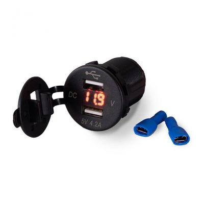 USB-lader med voltmåler