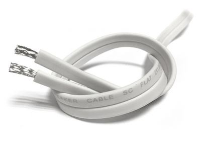 System One FLAT høyttalerkabel 2x1.6mm2 hvit, metervare