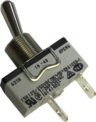 Vippebryter On/Off 15A rustfri