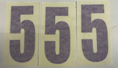 Nizled siffer dekal svart 5 10x5cm