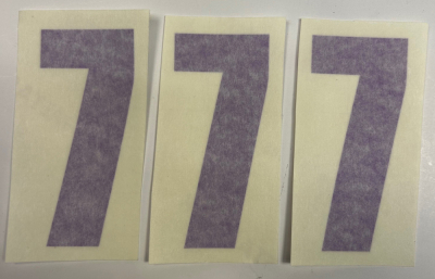 Nizled siffer dekal svart 7 10x5cm