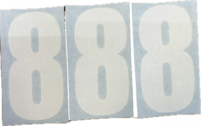 Nizled siffer dekal vit 8 10x5cm