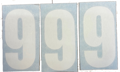 Nizled siffer dekal vit 9 10x5cm