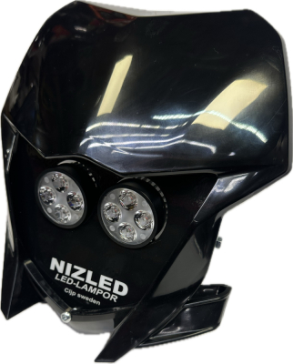 Dobbel lampeskjerm kaldhvit 80w Yamaha WR 2019-2026, svart, 2xE406k