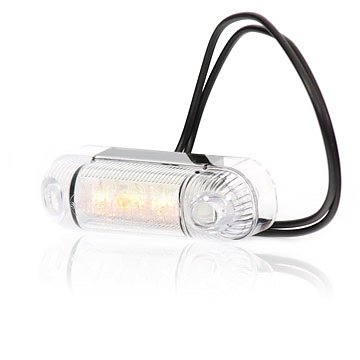 Strands Sidomark. 3 LED Oransje, 12-24V E-merket