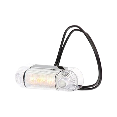 Strands Sidomark. 3 LED Oransje, 12-24V E-merket
