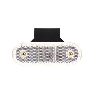 Strands posisjonslys Vit LED 12-24V, inkl. vinkelfeste.