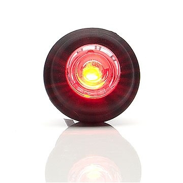 Strands posisjonslys Rød LED 12-24V.,Passer INN i 21mm hull. E-merket.