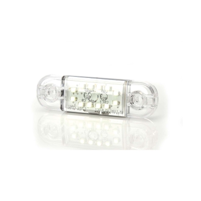 Strands Positionslys Vit Slim 12 LED, 9-36V IP68. E-merket.