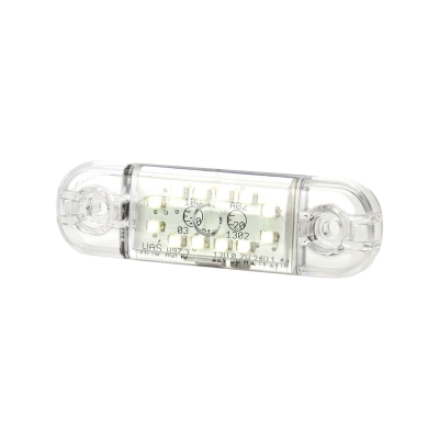 Strands Positionslys Vit Slim 12 LED, 9-36V IP68. E-merket.