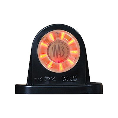 Strands Gummiarm Rød/Hvit LED 12-24V, Klarglass Fram/Bak, E-merket.