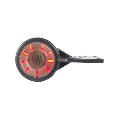 Strands Gummiarm Hvit/Rød LED M. Flatt, Klarglass. E-merket 12-24V