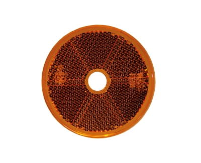 Strands Reflex Orange Rund 60Mm M. Hål 4-Pack, E-merket.