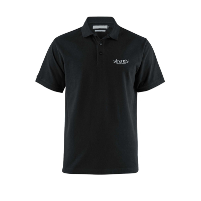 Strands polo T-skjorte med knapper, str. S-4XL