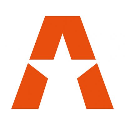 GAS A STAR-klistremerke 15.5x14cm, oransje