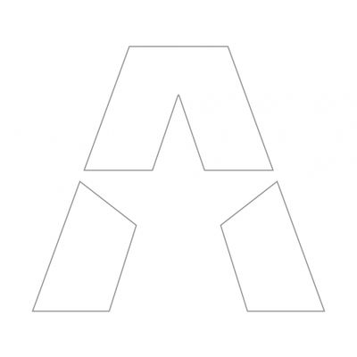 GAS A STAR-klistremerke 15.5x14cm, hvit