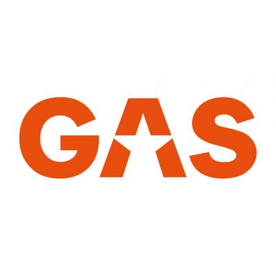 GAS-klistremerke 45x15.5cm, oransje