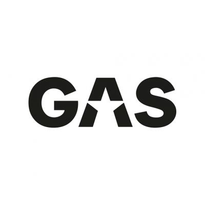 GAS-klistremerke 23x8cm, svart