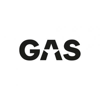 GAS-klistremerke 16x5.5cm, svart