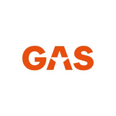 GAS-klistremerke 16x5.5cm, oransje