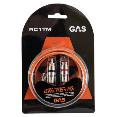 GAS RC1TM dobbelt skjermet RCA-kabel, 1 meter