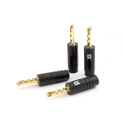 Proson Arctic bananplugg med metalldeksel, 4-pakke