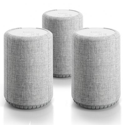 3-Pakk Audio Pro A10 aktiv Wifi-høyttalere, lysegrå