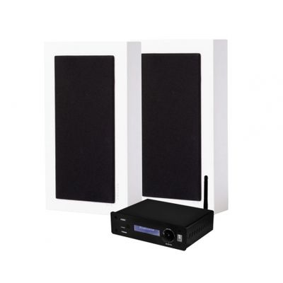 System One A50BT & DLS Flatbox Midi stereopakke, hvit
