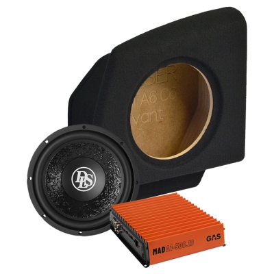 Basspakke med DLS PE10.D2 til Audi A6 Avant 2005-2011