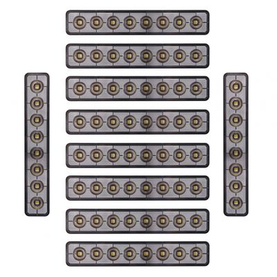 10-pakke NIZLED B48RF, vinklet 24,2 cm bak-/arbeidslys, 48W, arbeidslyspakke