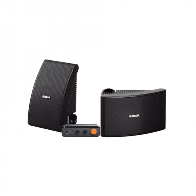 Yamaha NS-AW392 i svart med Fosi Audio BT20A Max, utendørspakke