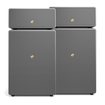 2-pakning Audio Pro Drumfire II W Wi-Fi-høyttalere med Google Cast & AirPlay 2, grå