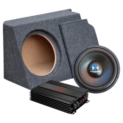 Basspakke med Hammer Tech LCW12V2 til BMW E39 Sedan 94-04