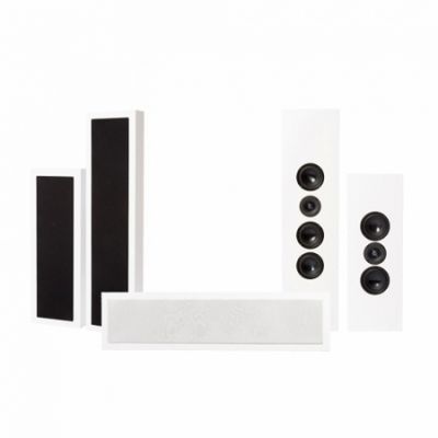 DLS Flatbox XXL v2 On-Wall 5.0 høyttalerpakke, hvit