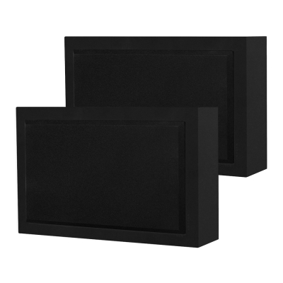 2-pakning DLS Flatsub 8.2 vegghengt aktiv subwoofer, matt svart