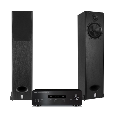 Yamaha A-S201 MK II med System One H16B, 2.0 stereopakke