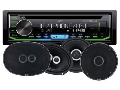 JVC KD-R992BT & GAS SILVER-høyttaler