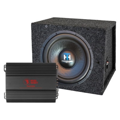 Hammer Tech LCW12V2D4 med RA2000W, 1x12 basspakke i byggesett