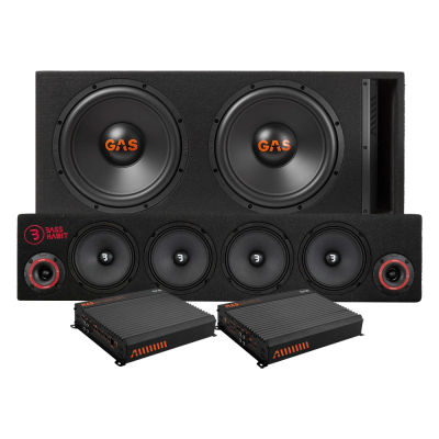 GAS MAD B2-212V basspakke & SPL64 raggarplanke med forstærker