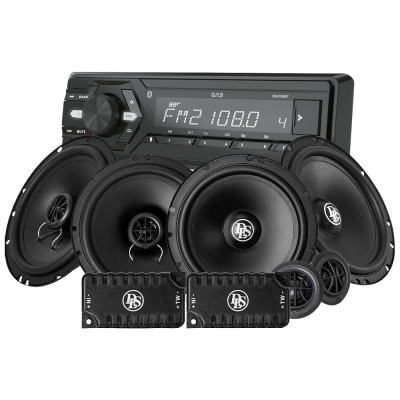 GAS MAD M100-BT med DLS foran- og bakhøyttalere, bilstereopakke