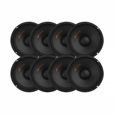 8-pakke GAS MAD PM2-64, rå 6.5 tommers midbass