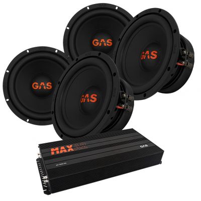 4-pakke GAS MAD S2-8D2 & MAX A2-1500.1D, basspakke