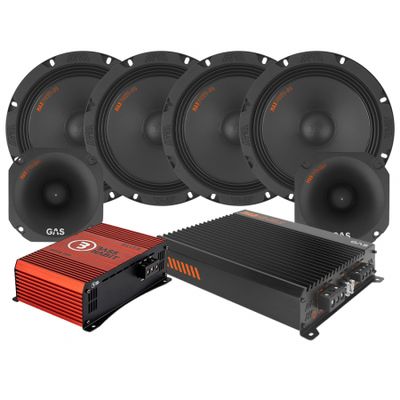 4-pakke GAS MAX PMW1-84 SPL-pakke med forsterker, medium