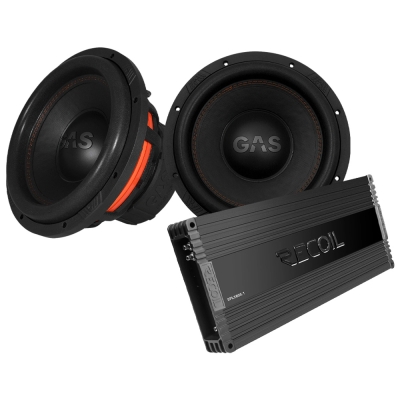 2-pakning GAS MAX S1-12D1 med Recoil SPL3800.1, 2x12