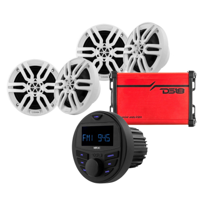 DS18 MRX1, marint forsterker og 2 par MP6, komplett marint pakke